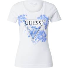 Guess Flower Triangle Tee T-shirts Dam - White
