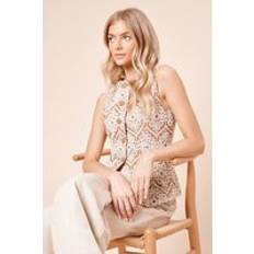 Brown Vests Dorothy Perkins Cornelli Embroidered Waistcoat Top - Brown