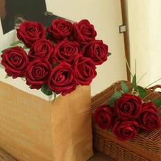Velvet Decorative Items Shein Flowers Single Branch Velvet Pearl Rose 1 pc Artificial Plant