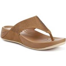 Pavers Chunky Toe Post Sandals - Tan