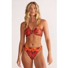 Orange - Women Bikini Sets Nasty Gal Tie Dye Ring Crop Bikini Set - Orange