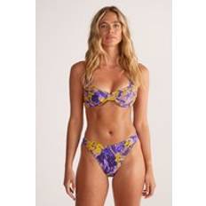 Florals Bikini Sets Nasty Gal Floral Underwire High Leg Bikini Set - Purple