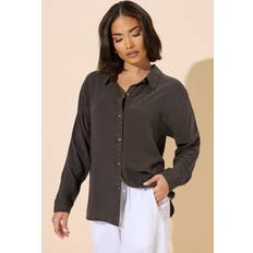 Brown Shirts PixieGirl Petite Long Sleeve Shirt - Brown