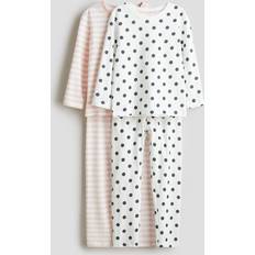 Cotton Pyjamases Children's Clothing H&M Cotton Jersey Pyjamas 2-pack - White
