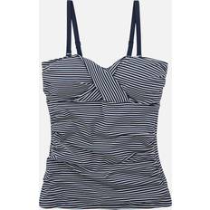 Blue - Women Tankinis Regatta Womens Ladies Aceana III Seeksucker Tankini Top - Navy/White