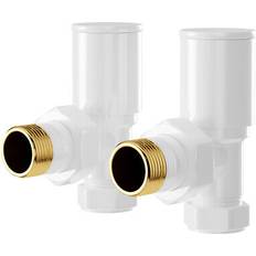 Water Radiators Wholesale Domestic Dias White Round Angled Radiator Valves