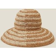 Stripes Accessories Accessorize Womens Stripe Bucket Hat - Beige
