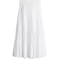 H&M Nederdel I Etager Med Smock - Hvid