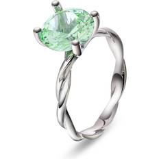 Pan Jewelry Drops Ring - White Gold/Chrysolite