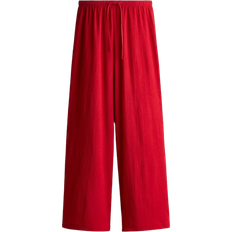 Red - Women Trousers & Shorts H&M Wide-Cut Pull-On Pants - Red