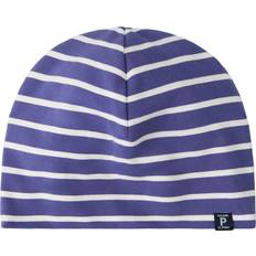 Stripes Accessories Polarn O. Pyret Kids' Organic Cotton Striped Beanie Hat - Blue