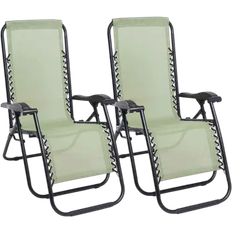 OHS Sun Lounging Garden Chairs 2-pack - Sage