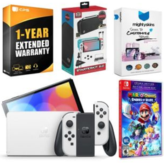 Game Consoles Nintendo Switch White Oled Console with Mario + Rabbids Sparks of Hope Cosmic Edition