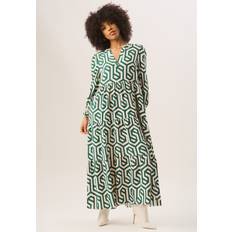 Long Dresses Gini London Womens Long Sleeve Maxi Dress - Green
