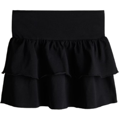 Cotton Skirts Children's Clothing H&M Tiered Foldover Waist Skirt - Black (1278421003)