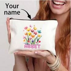 Waterproof Cosmetic Bags Shein Polyester Flower Design Cosmetic Bag - Waterproof