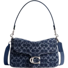 Coach Soft Tabby Shoulder Bag In Signature Denim - Silver/Deep Blue Multi