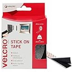 Velcro Stick On Tejp 20 mm x 2.5 m Svart