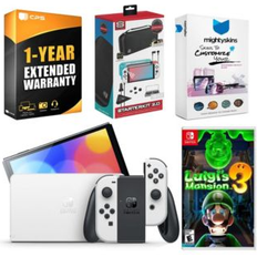 Game Consoles Nintendo Switch White Oled Console with Luigi s Mansion 3