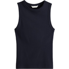 H&M Ribbed Tank Top - Navy Blue