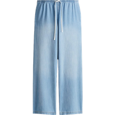 H&M Denim Drawstring Trousers - Light Denim Blue