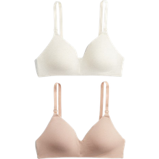 H&M Beige MAMA 2-pack Padded Cotton Nursing Bras