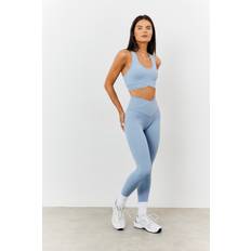 In The Style Soft Touch Cross Over Leggings - Blue