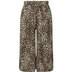 Yours Leopard Print Midaxi Culottes - Brown