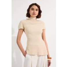 Karen Millen Tops Karen Millen Stitch Detail Knit Top - Cream