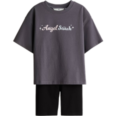 H&M Printed Set 2-piece - Dark Grey/Lilo & Stitch (1156179008)
