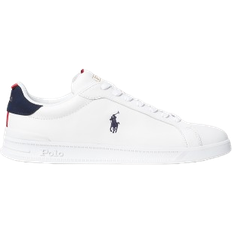 Polo Ralph Lauren Heritage Court II Leather Trainer - White/Navy/Red