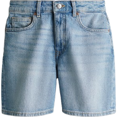 H&M High Waist Denim Shorts - Light Denim Blue