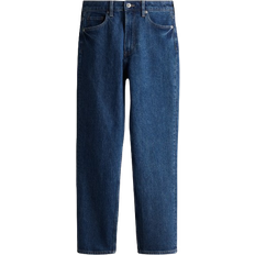 H&M Slim Straight High Ankle Jeans - Denim Blue