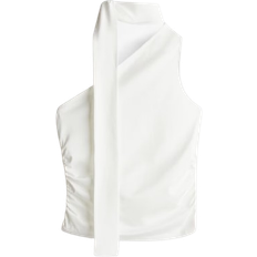 H&M Draped One-Shoulder Top - White