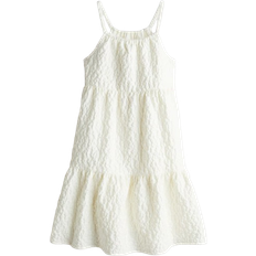 H&M Jacquard Weave Tiered Dress - Natural White (1225402002)