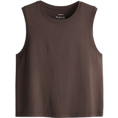 H&M Boxy Sports Tank Top With Drymove - Brown