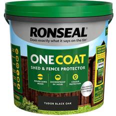 Ronseal Black Paint Ronseal One Coat Fencelife Paint 5L Tudor Oak Wood Protection Tudor Black Oak 5L