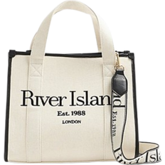 River Island Embroidered Tote Bag - Cream