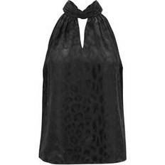 Karmamia Copenhagen Ava Top - Black Leo Jacquard