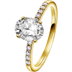 Gullfunn Julie Ring - Gold/Diamonds/Moissanite