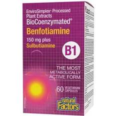 Natural Factors BioCoenzymated Benfotiamin B1 Plus Sulbutiamin Kapsler 60 stk