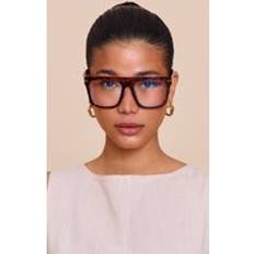 Reading Glasses PrettyLittleThing Tortoise Shell Square Blue Light Readers One Size