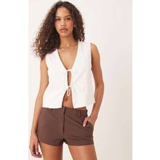 Abercrombie & Fitch Toppe Abercrombie & Fitch Hvid Top Med Bindebånd Foran