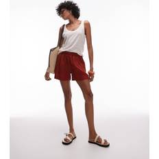 Arket Shorts Arket Linen Shorts With Pull-On Waist - Orange