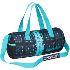 Minecraft Neon Blue Gym Bag - Navy