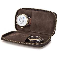 Klocketuin Contacts Genuine Leather Travel Watch Case Organizer CF1114