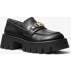 Michael Kors Loafers Michael Kors Mandy Leather Platform Loafer - Black