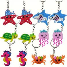 Temu Ocean Themed Keychains - Assorted Colors
