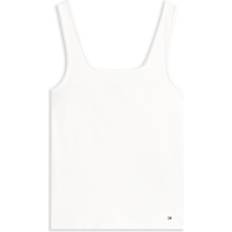 Tommy Hilfiger Tank Tops Tommy Hilfiger Ribbed Square Neck Slim Tank Top - White