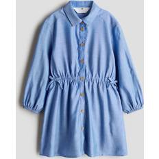 Recycled Materials Dresses H&M Girls Blue Shirt Dress - Blue